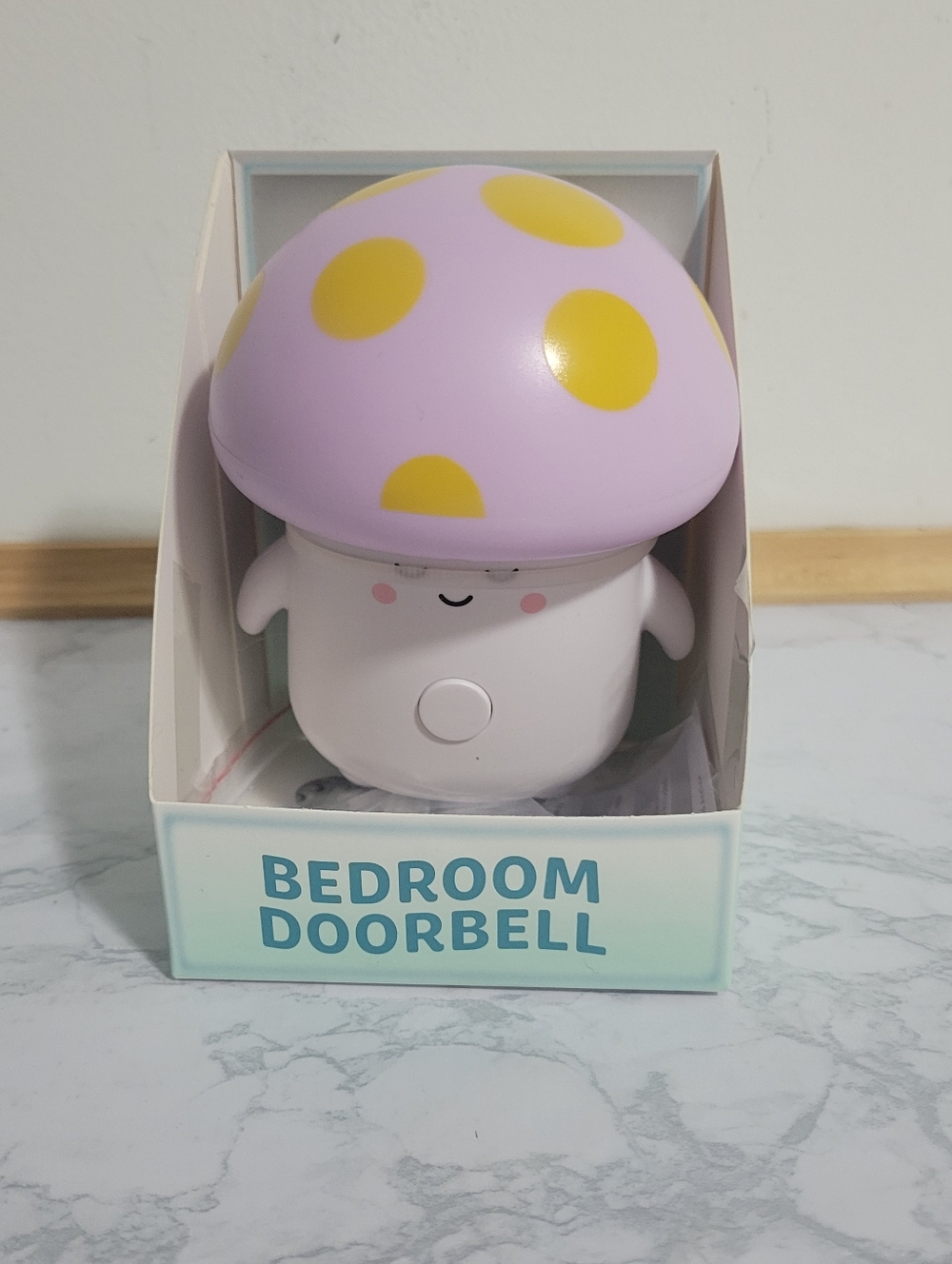 Cute Vivitar Mushroom Bedroom Doorbell - Pastel Lavender & Yellow. NEW